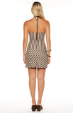 Jane Brown Stripe Halter Mini Dress