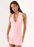 Novalie Handwoven Mini Dress Pink