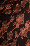 Mar Black And Rust Cowl Neck Maxi Dress With Bow Detail