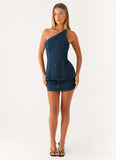 Maysa Denim Top Washed Denim