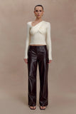 Kaylen Knit Long Sleeve Top Ivory