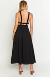Kensie Black Backless Midi Dress