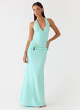 Rhia Halter Maxi Dress Mint