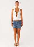 Diego Halter Top Off White