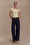 Kinsley Slinky Top With Hardware Pale Lemon