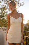 Fran Gold Sequin Contrast Party Mini Dress