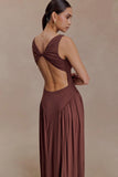 Marnie Modal Sleeveless Maxi Dress Chocolate