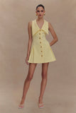 Oli Sleeveless Mini Dress Lemon