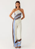Deacon Low Rise Pants Purple Stripe