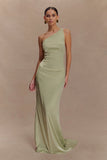 Harper One Shoulder Gown Sage