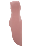 Virginia Suiting Embroidered Midi Dress Burnt Rose
