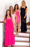 Dekota Hot Pink Contrast Maxi Dress