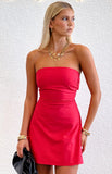 Love Parade Red Strapless Mini Dress
