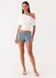 Janni Off Shoulder Top White