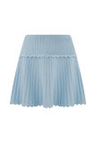 Indy Pointelle Knit Mini Skirt Cornflower Blue