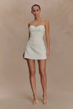 Jaime Spaghetti Strap Suiting Top Ivory
