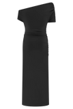 Kendra Scuba Jersey Midi Dress With Hardware Black