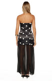 Eden Black Polka Dot Maxi Dress