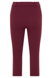 Blanca Stretch Crepe Capri Pants Mahogany