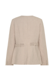 Solenne Collarless Suiting Blazer Natural Marle