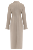 Dorian Fitted Shirt Midi Dress Wheat Marle