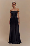 Coco Dropped Waist Maxi Dress Black
