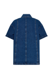 Maya Oversized Denim Shirt Dark Blue