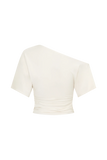 Luu Off Shoulder Slinky Top Ivory