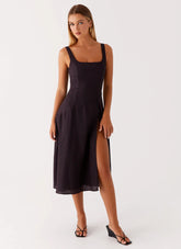 Rowyn Midi Dress Black Polka Dot