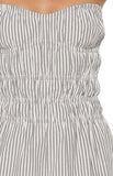 Calvin Blue Stripe Strapless Mini Dress