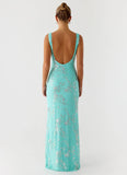 Silvana Maxi Dress Aqua