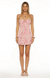 Antoine Pink Sequin Strapless Mini Dress