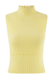 Indy Pointelle Knit Top Lemon