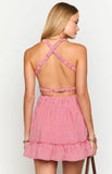 Oppolo Red Gingham Mini Dress