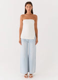Midnight Glance Top White