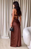 Maiah Brown Maxi Dress