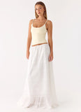 Lior Cotton Maxi Skirt White