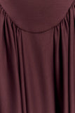 Angelina Scuba Halter Midi Dress Chocolate