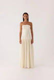 Slowing Tide Maxi Dress Ivory