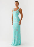 Silvana Maxi Dress Aqua