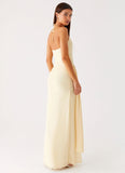 Signal Halter Maxi Dress Sunny Yellow