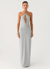 Off The Bass Maxi Dress Grey