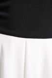 Frederica Black And White Bardot Neck Midi Dress
