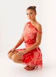 Wade Mini Dress Sicily Sunsets Print