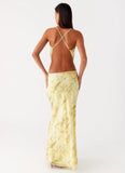Kylo Low Rise Maxi Skirt Yellow Tie Dye