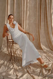 Carolyn Linen Bubble Maxi Dress White