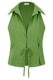 Scout Sleeveless Linen Shirt Green