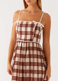 Shyanne Midi Dress Chocolate Check