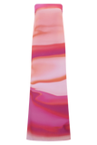 Amaya Strapless Chiffon Maxi Dress Pink Sunset Print