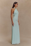 Elyna Slinky Halter Maxi Dress Lagoon